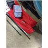 Image 4 : 2 FOLDING CHAIRS AND 2 COOLERS WITH 2PAINT STICKS AND SHELF BRACKETS
