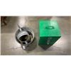 Image 1 : 2 GALVANIZED WATERING CANS AND GALVANIZED PAIL AND WOOD CASE