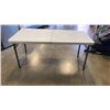 Image 2 : 4 FOOT FOLDING MARKET TABLE WITH ADJUSTABLE HEIGHT LEGS