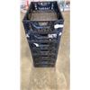 Image 1 : 7 BLACK PLASTIC STACKING FOLDING CRATES