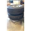 Image 3 : 4 OPEN COUNTRY TOYO HT LT245/75 R16 TIRES ON 8 BOLT CHEVY RIMS