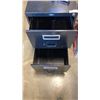 Image 4 : BLACK LOCKING 2 DRAWER FILING CABINET WITH KEY AND 2" TRAILER HITCH
