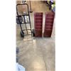 Image 1 : BLACK 2 WHEEL DOLLY AND PAIR OF RED CAR RAMPS