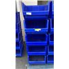 Image 1 : 5 BLUE ACRO STACKING STORAGE BINS - 18 X 20 X 12 INCHES TALL