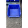 Image 2 : 5 BLUE ACRO STACKING STORAGE BINS - 18 X 20 X 12 INCHES TALL