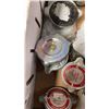 Image 8 : 2 TRAYS OF PRESSURE GAUGES, UPHOLSTERY STAPLES, RADIATOR CAPS