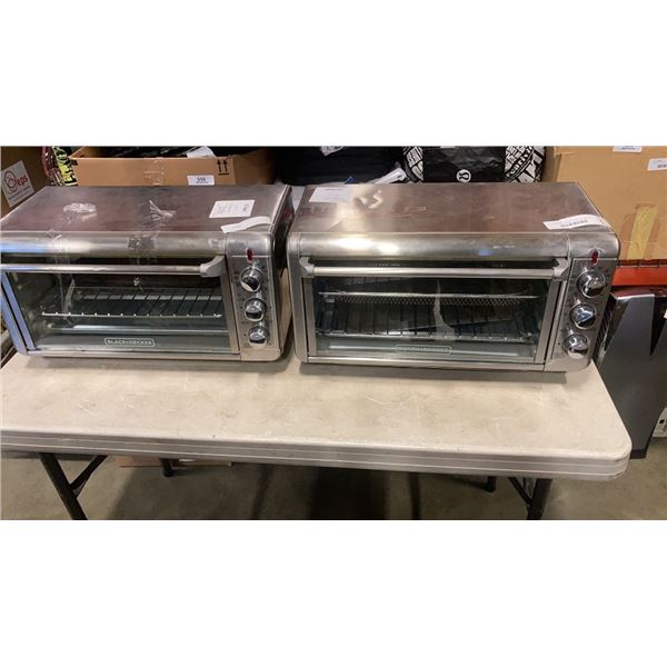 2 BLACK AND DECKER TOASTER OVENS BOTH TESTED WORKING 2 black and decker toaster ovens both tested working