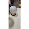 Image 2 : 3 GLASS GLOBE LIGHT FIXTURES AND POTTERY CASE