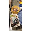 Image 1 : TOTE AND BOX OF HALLOWEEN DECORATIONS