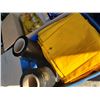 Image 2 : 4 BOXES OF ESTATE GOODS, PALLET SECURITY WRAP, GOLF BAG COVER, GLASS TRAYS, PAPER SHREDDER