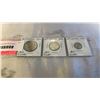 Image 1 : 3 1950 CANADIAN COINS .800 SILVER GEORGE VI - 50 CENT, 25 CENT, 10 CENT