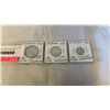 Image 1 : 3 1952 CANADIAN COINS .800 SILVER GEORGE VI - 50 CENT, 25 CENT, 10 CENT