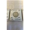 Image 3 : 3 1952 CANADIAN COINS .800 SILVER GEORGE VI - 50 CENT, 25 CENT, 10 CENT