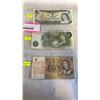 Image 1 : 3 BILLS WITH ELIZABETH II - CANADA $1, ENGLAND 1 POUND, AUSTRAILIA $1