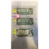 Image 1 : LAST 3 ISSUES CANADIAN $1 BILL - ELIZABETH II - 1954, 1967, 1986