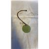 Image 1 : VINTAGE ORIENTAL CARVED GREEN STONE PENDANT ON CORD NECKLACE