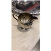 Image 8 : LOT OF SILVER PLATE, TEAPOTS, PLATTER, CREAM AND SUGAR