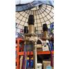 Image 3 : METAL FLOOR LAMP WITH LEADED GLASS SHADE