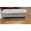 Image 1 : BLUE OTTOMAN - 53 INCHES LONG