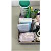 Image 2 : TRAY OF OILS, BALMS AND BEAUTY SUPPLIES