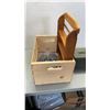 Image 2 : 2 METAL AMMO BOXES, WOOD CRATE AND WOOD SHELF