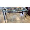 Image 1 : METAL BASE GLASS TOP SOFA TABLE