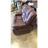 Image 2 : LEATHER LOOK DOUBLE RECLINER LOVESEAT