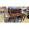 Image 1 : MODERN DINING TABLE WITH 3 LEAFS AND 4 CHAIRS
