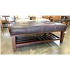 Image 2 : LAZBOY LEATHER LOOK OTTOMAN 37 INCHES X 45 INCHES