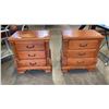 Image 1 : PAIR OF 3 DRAWER CARVED NIGHTSTANDS