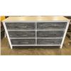 Image 1 : 6 DRAWER WHITE AND GREY DRESSER