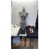 Image 1 : SIZE 11 NIKE CLEATS , CLOTHING DISPLAY FORM, JON CORNISH SIGNED JERSEY AND STORMTECH JACKET