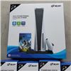 Image 2 : NEW PLAYSTATION 5 COOLING STAND AND 4 NEW DOUBLE CONTROLLER CHARGING DOCKS RETAIL $100+