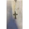 Image 2 : VINTAGE GENUINE PEARL ROSARY WITH SILVER TONE CRUCIFIX CROSS