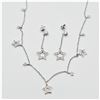 Image 3 : STERLING SILVER CZ NECKLACE & EARRINGS, W/A $615.00