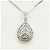 Image 1 : STERLING SILVER DIAMOND PENDANT WITH STERLING CHAIN, 67 DIAMONDS (0.50CTS), W/A $1650.00