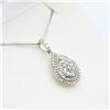 Image 3 : STERLING SILVER DIAMOND PENDANT WITH STERLING CHAIN, 67 DIAMONDS (0.50CTS), W/A $1650.00