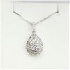 Image 4 : STERLING SILVER DIAMOND PENDANT WITH STERLING CHAIN, 67 DIAMONDS (0.50CTS), W/A $1650.00