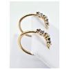 Image 2 : 9KT. YELLOW GOLD NATURAL IOLITE & DIAMOND HOOP EARRINGS, RETAIL $500.00