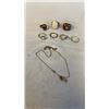 Image 1 : LADIES MARKED ESTATE RINGS AND CHAIN