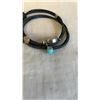 Image 5 : ORIGINAL ALL STAINLESS STEEL NOMINATION ITALY WATCH WITH BLACK LEATHER CORD, NEEDS BATTERY