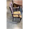 Image 11 : ANTIQUE CARVED LEG DINING TABLE WITH 2 LEAFS AND 6 CHAIRS