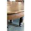 Image 13 : ANTIQUE CARVED LEG DINING TABLE WITH 2 LEAFS AND 6 CHAIRS