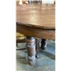 Image 14 : ANTIQUE CARVED LEG DINING TABLE WITH 2 LEAFS AND 6 CHAIRS