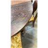 Image 3 : ANTIQUE CARVED LEG DINING TABLE WITH 2 LEAFS AND 6 CHAIRS