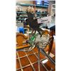 Image 2 : HANGING BIRD FIGURE POT RACK WITH HOOS 36" X 18"
