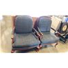 Image 1 : PAIR OF WOOD FRAMED ACCENT CHAIRS