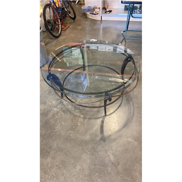 GLASSTOP COFFEE TABLE