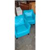 Image 1 : 2 TEAL BUCKET CHAIRS