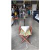 Image 1 : FLOOR LAMP, FOOT STOOL AND DIRECTORS CHAIR - NO BACK